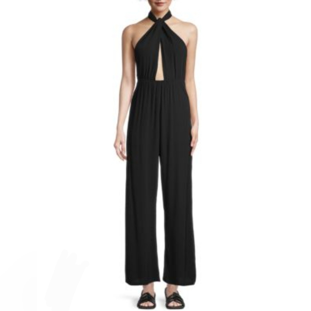 PQ Swim Julia Cut Out Halter Jumpsuit In Black Size XS/SM